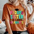 Proud Sister Of 2024 Graduate Class Graduation Last School Women's Oversized Comfort T-shirt Yam