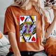 Queen Of Hearts Feminist For Playing Cards Women's Oversized Comfort T-shirt Yam