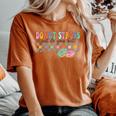 Retro Donut Stress Just Do Your Best Teacher Appreciation Women's Oversized Comfort T-shirt Yam