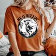 He Is Rizzin Risen Basketball Retro Vintage Christian Women's Oversized Comfort T-shirt Yam