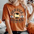 Service-Human Do Not Pet Pug Dog Lover Women Women's Oversized Comfort T-shirt Yam