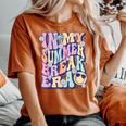 In My Summer Break Era Groovy Smile Face Summer Vacation Women's Oversized Comfort T-shirt Yam