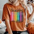 Teaching With Flair Preschool Teacher First Day Of School Women's Oversized Comfort T-shirt Yam