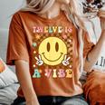 Twelve Is A Vibe 12Th Birthday Groovy 12 Year Old Boys Girls Women's Oversized Comfort T-shirt Yam