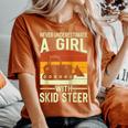 Never Underestimate An Girl With A Skid Sr Construction Women's Oversized Comfort T-shirt Yam