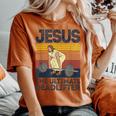 Vintage Jesus The Ultimate Deadlifter Christian Gym Women's Oversized Comfort T-shirt Yam