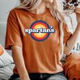 Vintage Spartans High School Spirit Go Spartans Pride Women's Oversized Comfort T-shirt Yam