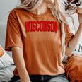 Vintage Wisconsin Wisconsin Red Retro Wisconsin Women's Oversized Comfort T-shirt Yam