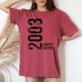 21St Birthday 21 Years Old Man Woman Vintage 2003 Women's Oversized Comfort T-shirt Crimson