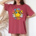2Nd Grade School Field Trip Vibes Groovy Field Day 2024 Women's Oversized Comfort T-shirt Crimson
