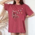 Cat Cat For Girls Cute Dandelion Flower Women's Oversized Comfort T-shirt Crimson