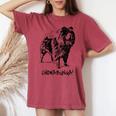 Cute Awesome Chow Chow Chow Dad Chow Mom Women's Oversized Comfort T-shirt Crimson