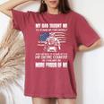 My Dad Taught Me To Stand Up For Myself Women's Oversized Comfort T-shirt Crimson
