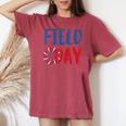 Field Day Red White And Blue Student Teacher Women's Oversized Comfort T-shirt Crimson