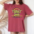 Funky Souls Are The Happiest Ones 70S Groovy Vintage Women's Oversized Comfort T-shirt Crimson