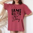 Game Day Sport Lover Basketball Mom Girl Women's Oversized Comfort T-shirt Crimson