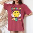 Girls 3Rd Grade Vibes Smile Face Back To School Third Grade Women's Oversized Comfort T-shirt Crimson