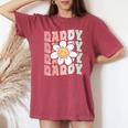 Groovy Daddy Matching Family Birthday Party Daisy Flower Women's Oversized Comfort T-shirt Crimson