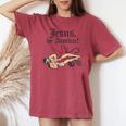 Jesus By Armbar Satan God Christian Faith Women's Oversized Comfort T-shirt Crimson