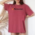 Love Macedonia T Heart Country Flag Souvenir Women's Oversized Comfort T-shirt Crimson