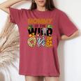 Mommy Of The Birthday Wild One Safari Mom And Dad Boy Family Women's Oversized Comfort T-shirt Crimson