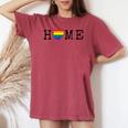 Ohio Rainbow Pride Home State Map Women's Oversized Comfort T-shirt Crimson