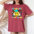 Peace Out Fifth Grade Cute Groovy Last Day Of 5Th Grade Women's Oversized Comfort T-shirt Crimson