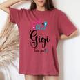 Pink Or Blue Gigi Loves You Gender Reveal Baby Announcement Women's Oversized Comfort T-shirt Crimson