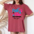 Pink Or Blue Grandma Loves You Gender Reveal Baby Women's Oversized Comfort T-shirt Crimson