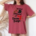 Proud Supporter Of Snow Days Teacher Women's Oversized Comfort T-shirt Crimson