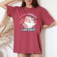 Retro Pink Christmas Santa's Favorite Labor & Delivery Nurse Women's Oversized Comfort T-shirt Crimson