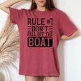 Rule 1 Don't Fall Off The Boat Cruise Ship Vacation Women's Oversized Comfort T-shirt Crimson