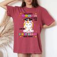 So Long Kindergarten Graduation Class 2024 Unicorn Girls Women's Oversized Comfort T-shirt Crimson