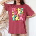 In My Summer Break Era Last Day Of School Teacher Summer Women's Oversized Comfort T-shirt Crimson