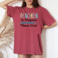 Teacher In Progress Please Wait Future Teacher Leopard Women's Oversized Comfort T-shirt Crimson