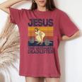 Vintage Jesus The Ultimate Deadlifter Christian Gym Women's Oversized Comfort T-shirt Crimson
