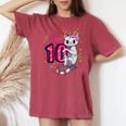 Youth Girls 10Th Birthday Outfit I'm 10 Years Old Cat Kitty Kitten Women's Oversized Comfort T-shirt Crimson