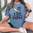 247365 Mom Cute Mum Mama Mom Mommy Women Women's Oversized Comfort T-shirt Blue Jean