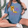96 And Gorgeous 96Th Birthday 96 Years Old Queen Bday Party Women's Oversized Comfort T-shirt Blue Jean
