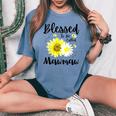 Blessed To Be Called Mawmaw Floral Cute Women's Oversized Comfort T-shirt Blue Jean