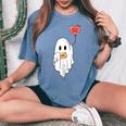 Be My Boo Ghost Happy Valentine's Day Couple Girl Women's Oversized Comfort T-shirt Blue Jean