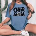 Cheer Mom Pom Pom Cheerleader Team Mama Cheerleading Women's Oversized Comfort T-shirt Blue Jean