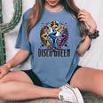 Disco Queen 70'S 80'S Retro Vintage Costume Disco Dance Women's Oversized Comfort T-shirt Blue Jean