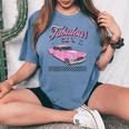 Fabulous Fifties Rock And Roll 50S Vintage Classic 1950S Car Women's Oversized Comfort T-shirt Blue Jean