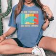 Turtle Sea Turtle Lover Boys Girls Women's Oversized Comfort T-shirt Blue Jean