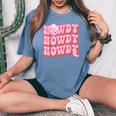 Howdy Southern Western Girl Country Rodeo Pink Cowgirl Women Women's Oversized Comfort T-shirt Blue Jean