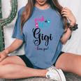 Pink Or Blue Gigi Loves You Gender Reveal Baby Announcement Women's Oversized Comfort T-shirt Blue Jean