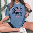 Soon To Be Mommy 2024 For Mom Pregnancy Announcement Women's Oversized Comfort T-shirt Blue Jean
