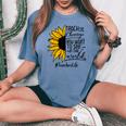 Sunflower Teach The Change You Want To See Teacher Life Women's Oversized Comfort T-shirt Blue Jean