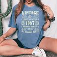 Vintage 1967 Limited Edition Bday 1967 Birthday Women's Oversized Comfort T-shirt Blue Jean